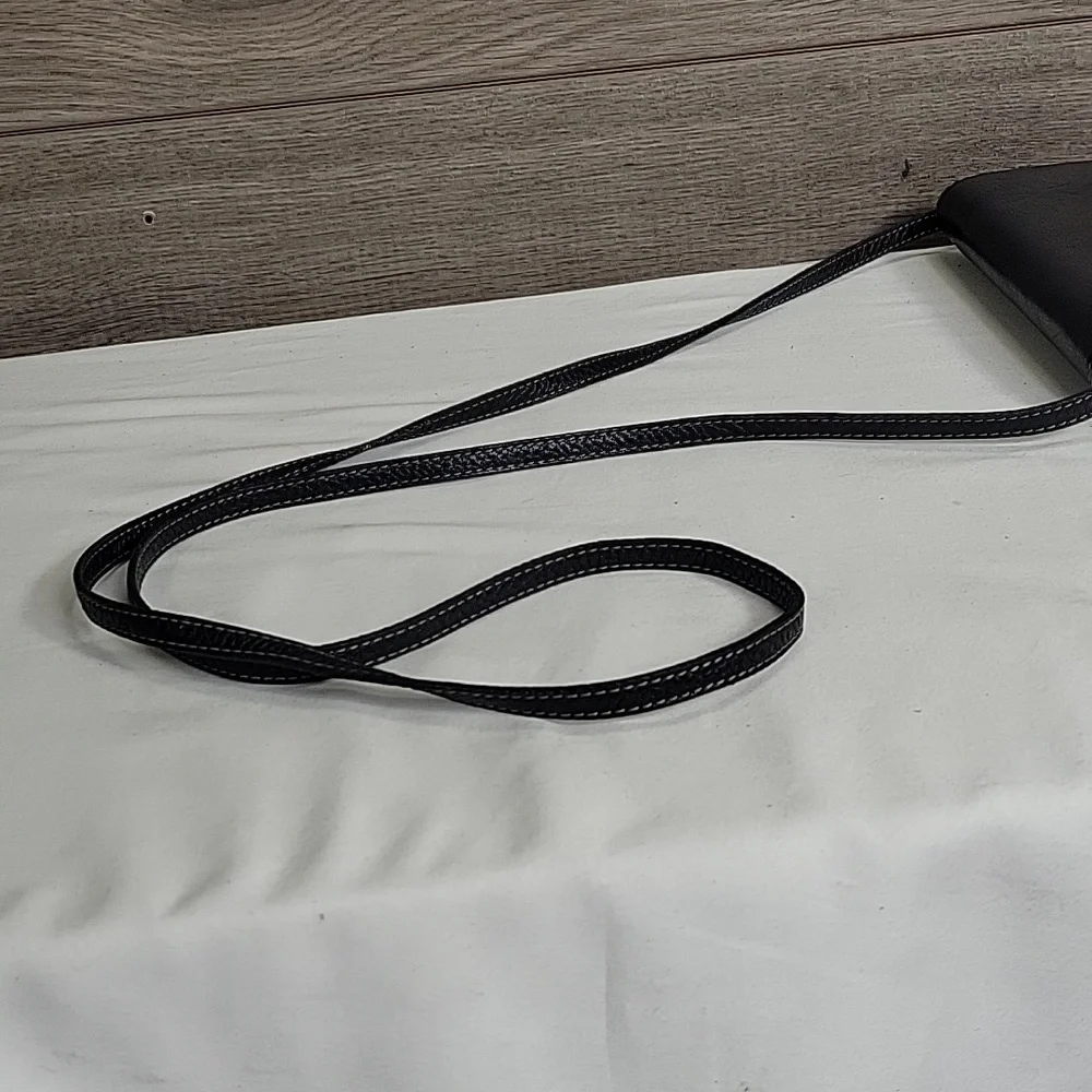 Brighton Black Leather Crossbody Bag